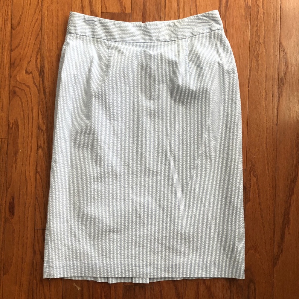 Brooks Brothers 💙 Blue Seersucker Skirt
